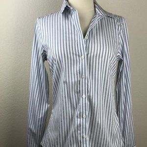 Banana Republic Fitted Stripe Button Shirt NWOT